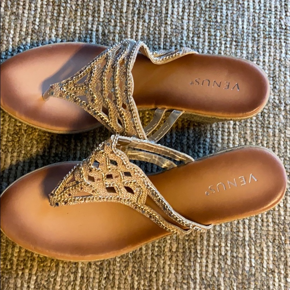 VENUS embellished wedges , New Without tags